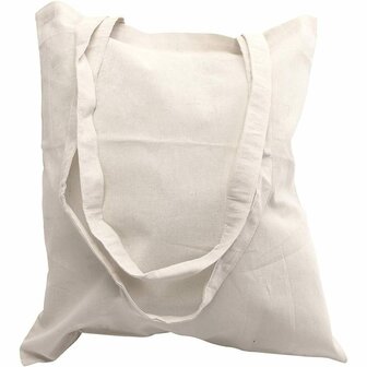 Tas met lang hengsel, wit, afm 38x42 cm, 130 gr, 20 stuk/ 1 doos