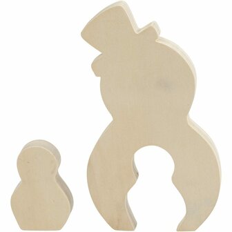 2in1 Figuren, sneeuwpop, H: 7,7+20 cm, D: 2 cm, B: 5,3+11,3 cm, 1 set