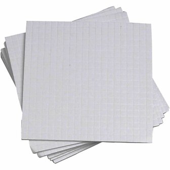 3D Foam Pads &ndash; Dubbelzijdig Klevend &ndash; Foam Pads Voor 3D Effecten &ndash; Kaarten Maken Foam Kussens &ndash; Afmeting 5x5 mm &ndash; 1 mm Dikte &ndash; 10x400 Stuks