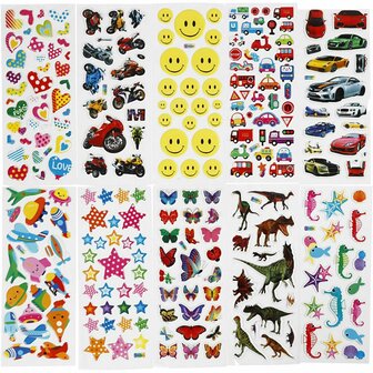 3D Stickers - 7x17cm - 20 vel - 1 doos