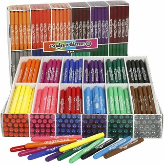 Colortime stift, diverse kleuren, lijndikte 5 mm, 576 stuk/ 1 doos