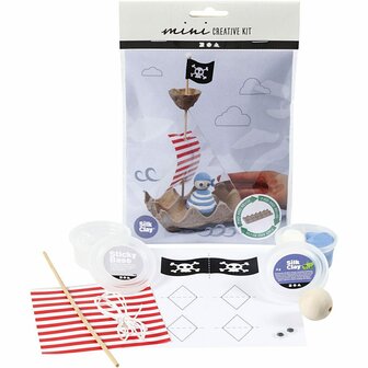 Creative mini kit, Eierdoos piratenschip, 1 doos