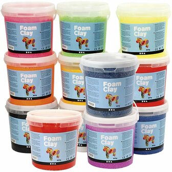 Foam Clay&reg;, diverse kleuren, Inhoud kan vari&euml;ren , 12x560 gr/ 1 doos