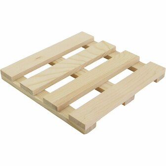 Houten onderzetter, H: 1,5 cm, L: 15 cm, afm 15x15 cm, 12 stuk/ 1 doos