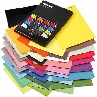 Color Bar Assorti &ndash; Gekleurd Karton Voor Creatieve Knutselprojecten &ndash; A4 Assortiment Papier Voor Collages, Sieraden En Decoraties &ndash; 160 Vellen &ndash; 21x30cm