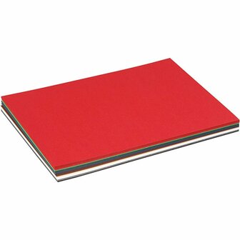 Kerst karton - diverse kleuren - A5 - 150x210 mm - 180 grams - Creotime - 60 div vellen