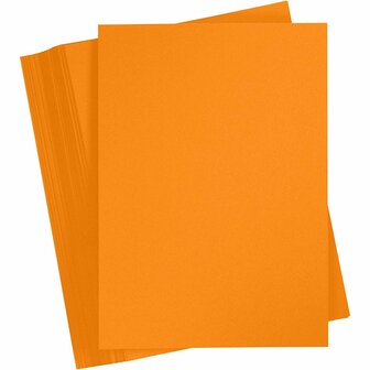 Oranje Mandarijn Papier 180 Grams - Stevig Oranje Mandarijn Papier - A4 Papier Karton voor Knutselen En DIY - Oranje Mandarijn Karton 180g - Hobbykarton Oranje Mandarijn - A4 Oranje Mandarijn Papier 1