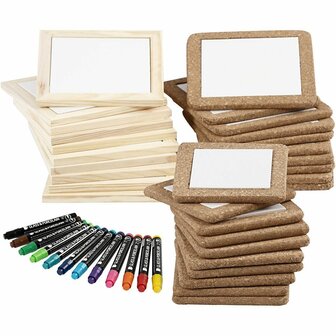 Materialenset Onderzetters beschilderen, standaardkleuren, extra kleuren, 30 stuk, 1 set