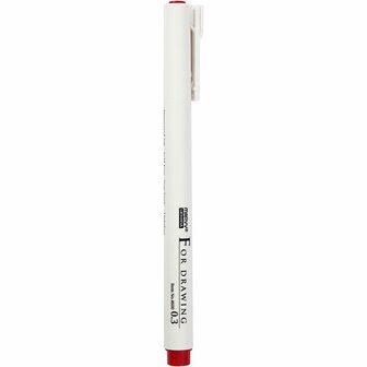 Medallion tekenpen, rood, lijndikte 0,3 mm, 1 stuk