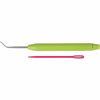 Garennaald En Haak - Borduurnaald - Haken - Borduren - Naald Groot Oog - Roze Groen - 7cm en 11cm - Creotime - 2 stuks