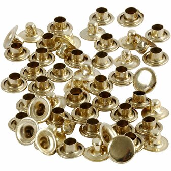 Rivets - Koper - Koperkleurige Rivets - Diameter 7 mm - 50 Stuks