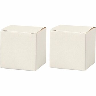 Vouwdoos, off-white, afm 5,5x5,5 cm, 120 gr, 10 stuk/ 1 doos