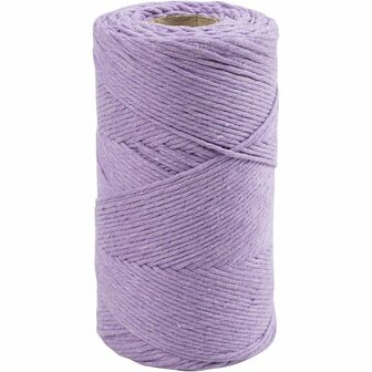 Macram&eacute; koord - paars - L: 198 m - d 2 mm - 330 gr