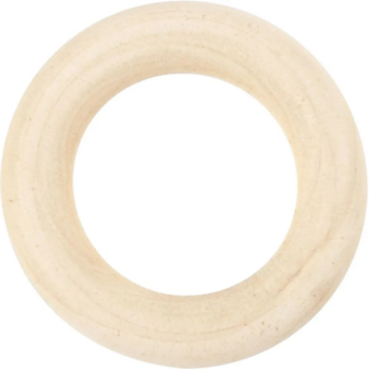 Ringen - Houten Ringen - DIY Decoratie Objecten - Rond - Naturel Hout - Diameter: 35 mm - 8 Stuks