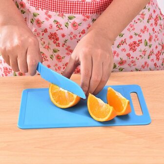 Kindermesje - Veilige Kindermesjes - Snijmesje Kinderen Koken - Fruitmesje Kind - Kinder Kookgerei - Blauw