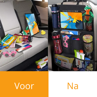 Autostoel Organizer - Auto Organizer voor Kinderen - Auto Achterbank Opbergzak Met Opbergvakken - iPadhouder - Met Touchscreen 