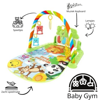 Babygym Speelmat Met Boog En Speeltjes Groen