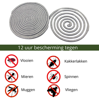 Anti Muggen Spiraal - Anti Muggen Wierook - Anti Muggen - Citronella - Muggen - Topone