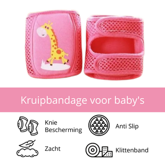 Kruipbandage Kniebescherming Baby Roze