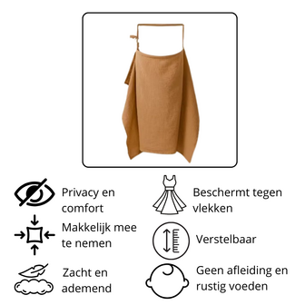 Hydrofiele Borstvoedingsdoek - Voedingsdoek - Afschermdoek - Borstvoedingscover - Borstvoedings Schort - Overslagdoek - Privacy