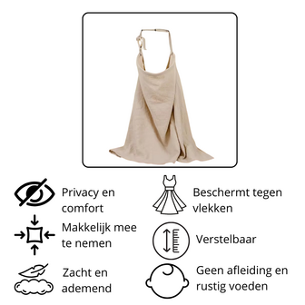 Hydrofiele Borstvoedingsdoek - Voedingsdoek - Afschermdoek - Borstvoedingscover - Borstvoedings Schort - Overslagdoek - Privacy