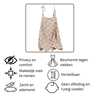 Hydrofiele Borstvoedingsdoek - Voedingsdoek - Afschermdoek - Borstvoedingscover - Borstvoedings Schort - Overslagdoek - Privacy