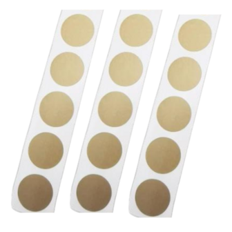 Krasstickers - Zelf krasplaatjes maken - Kraskaart Sticker - Rondjes - Goud - 1,6cm - 15 stuks