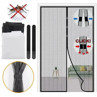 Deurhor Tegen Muggen En Vliegen - Magnetische Klamboe Deur - Zomergordijn Insecten - Sluit Automatisch - Zwart - 100x210cm