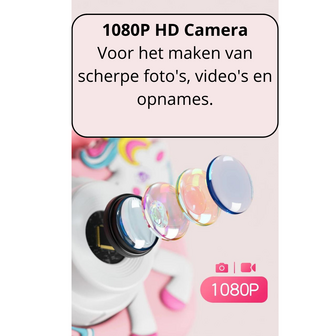 Kindercamera - Camera Voor Kinderen - Kinder Fotocamera - Speelgoedcamera -1080p HD - Groen