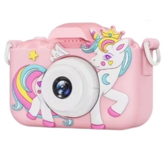 Kindercamera - Camera Voor Kinderen - Kinder Fotocamera - Speelgoedcamera -1080p HD - Roze Unicorn