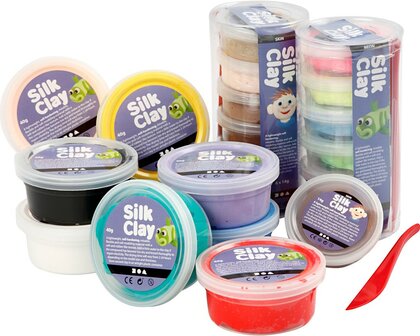 Silk Clay - Zelfhardende Klei - Diverse Kleuren - DIY, Kleien - Silk Clay&reg; - 22 stuks