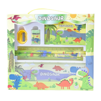 Schoolset - Schrijfwarenset - Schrijfset - Tekenset - Back To School - Schoolbenodigdheden - Schrijven - Dino