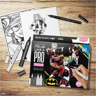 Hobbyset Illustratie, Harley Quinn, diverse kleuren, 1 doos