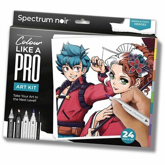 Hobbyset Illustratie, Manga- en stripboekhelden, diverse kleuren, 1 doos