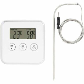 Digitale thermometer, H: 1,8 cm, L: 8 cm, 1 stuk