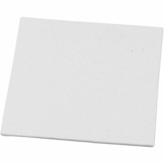 Canvas Paneel, afm 12,4x12,4 cm, dikte 3 mm, 280 gr, wit, 1x12stuk