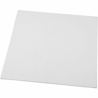 Canvas Paneel, afm 30x30 cm, dikte 3 mm, 280 gr, wit, 1x12stuk