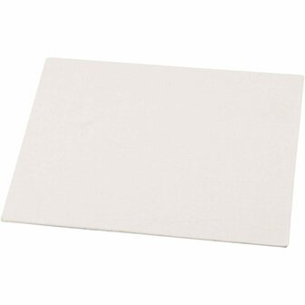 Canvas Paneel, A5, afm 15x21 cm, dikte 3 mm, 280 gr, wit, 1x12stuk