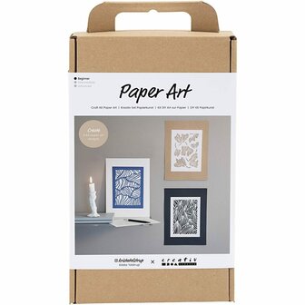 Hobbyset Papierkunst, Afbeeldingen om op te hangen, off white, 1 doos