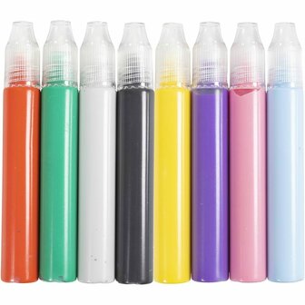 Kaarsenstiften, diverse kleuren, 8x30ml