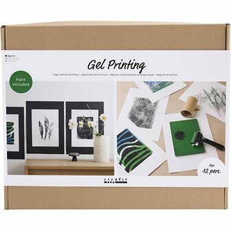 Mega Creatieve Box gelprinten, Kleurrijke prints, 1 doos