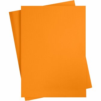 Gekleurd Karton, A2, 420x594 mm, 180 gr, oranje, 1x10vel