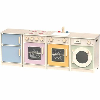 VIGA minispeelkeuken, H: 56,9 cm, L: 130 cm, B: 30 cm, 1x4onderdelen