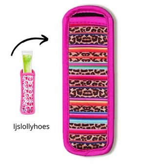 Ijslollyhoes - Push Up Ijsjeshouder - Ijs Stick Houder - Roze Luipaard Print