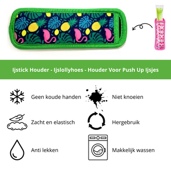 Ijslollyhoes - Push Up Ijsjeshouder - Ijs Stick Houder - Multicolor Flamingo