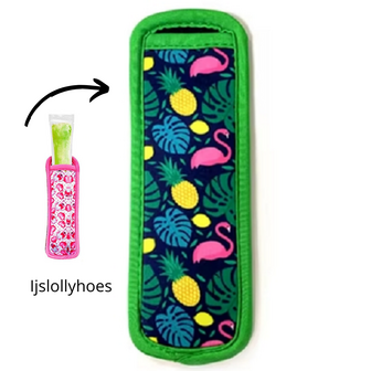 Ijslollyhoes - Push Up Ijsjeshouder - Ijs Stick Houder - Multicolor Flamingo