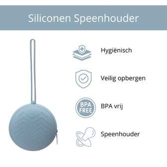 Siliconen Speenhouder - Speenopberger - Fopspeenhouder - Blauw