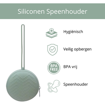 Siliconen Speenhouder - Speenopberger - Fopspeenhouder - Groen