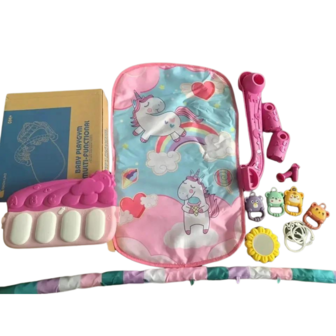 Babygym Speelmat Met Boog En Speeltjes Roze Unicorn