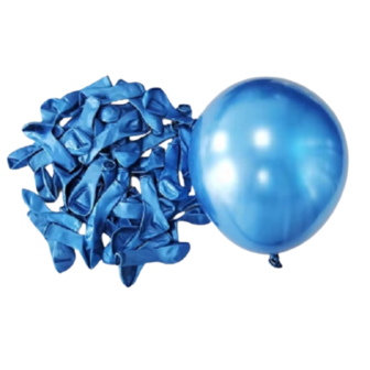 Metallic Blauwe Ballonnen - Ballonnen Metallic Blauw